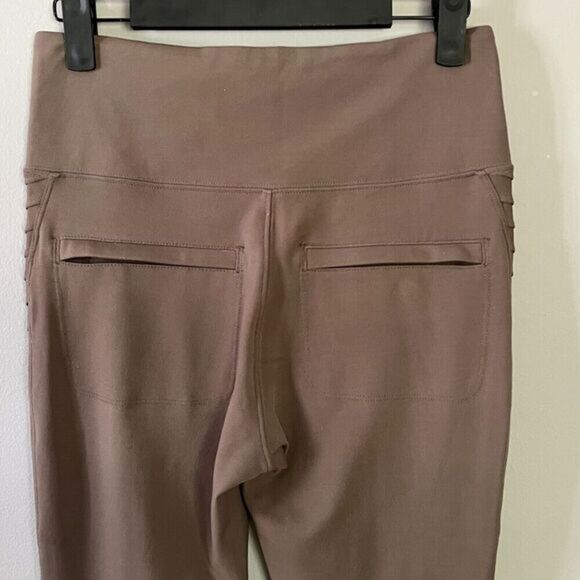 Athleta Delancey Moto‎ Tight Womens Leggings Size S Taupe Zip Ankle/Pockets Work - Picture 4 of 15